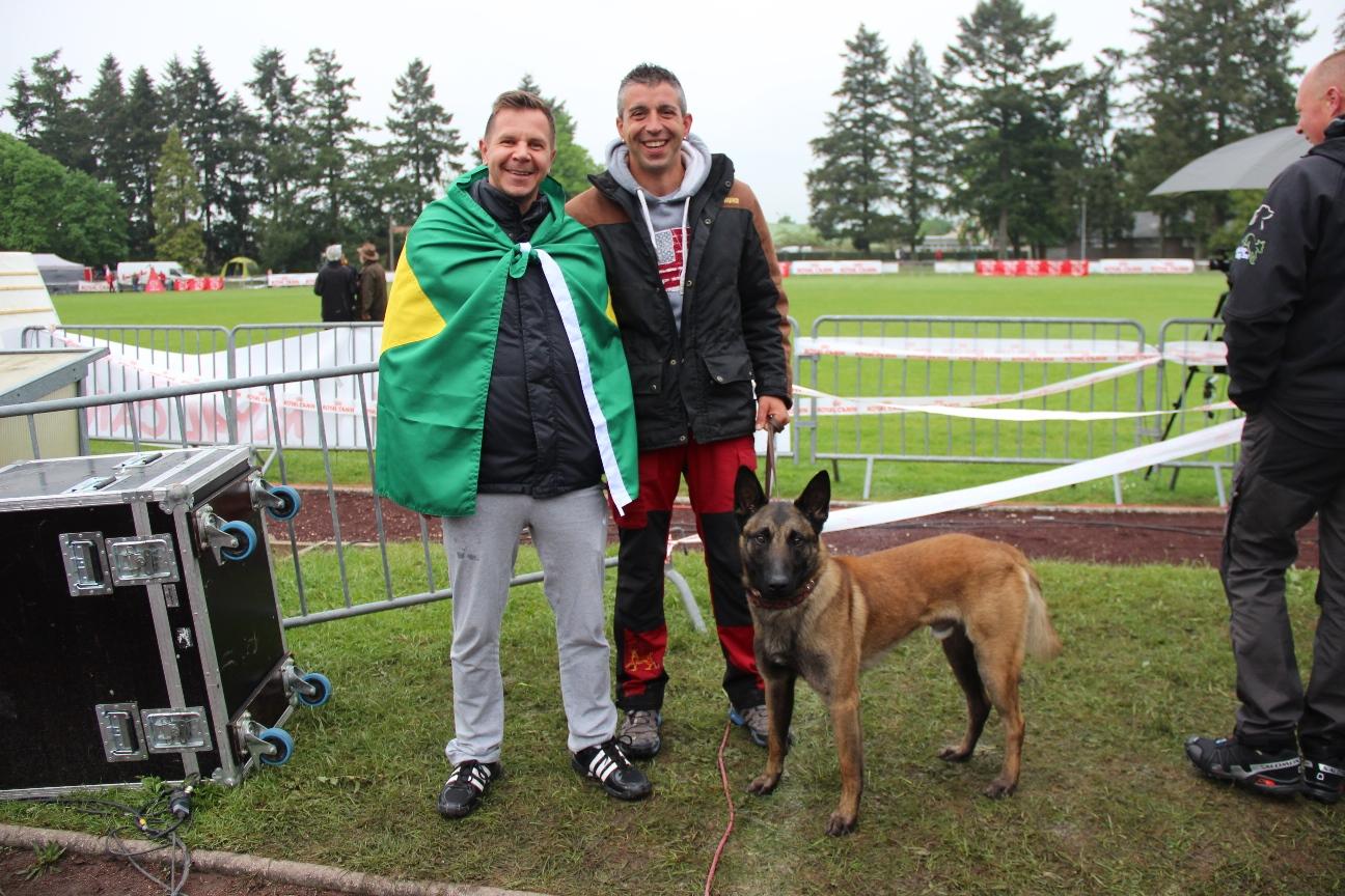 2016.Maio - Mundial da FMBB na França, conhecendo o TriCampeão Mundo, Knut Fuchs e seu cão Cobain.