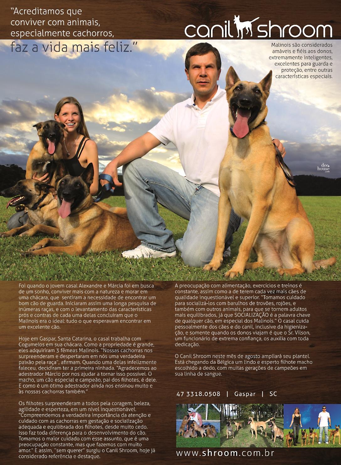 Revista Cães e Cia Ago/2010 - Adonna na frente.